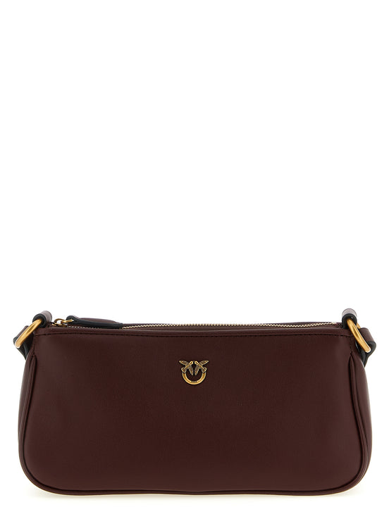 Τσάντα crossbody PINKO Bordeaux από δέρμα αγελάδας
