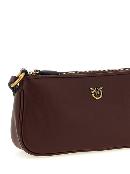 PINKO Bordeaux Cowhide Crossbody Bag