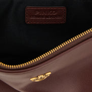 PINKO Bordeaux Cowhide Crossbody Bag