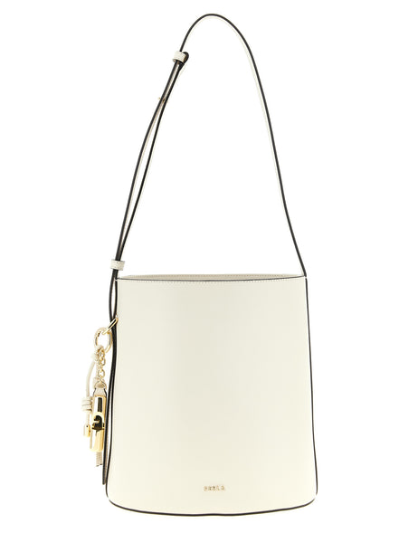 Furla White Calfskin Shoulder Bag