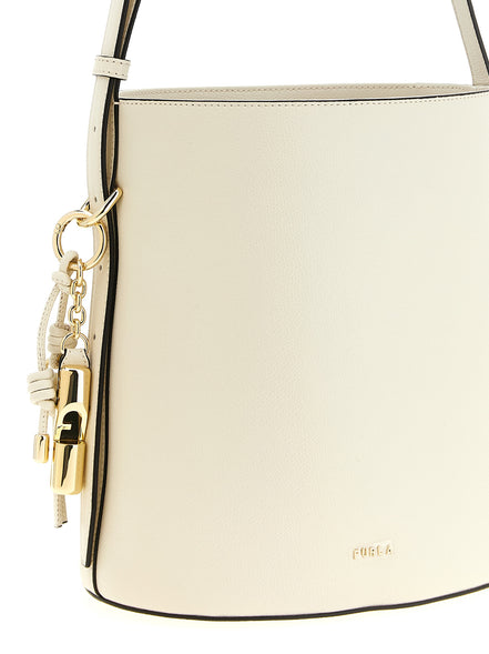 Furla White Calfskin Shoulder Bag