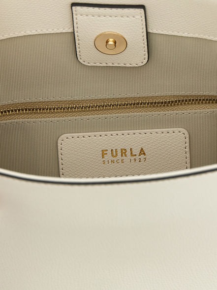 Furla White Calfskin Shoulder Bag
