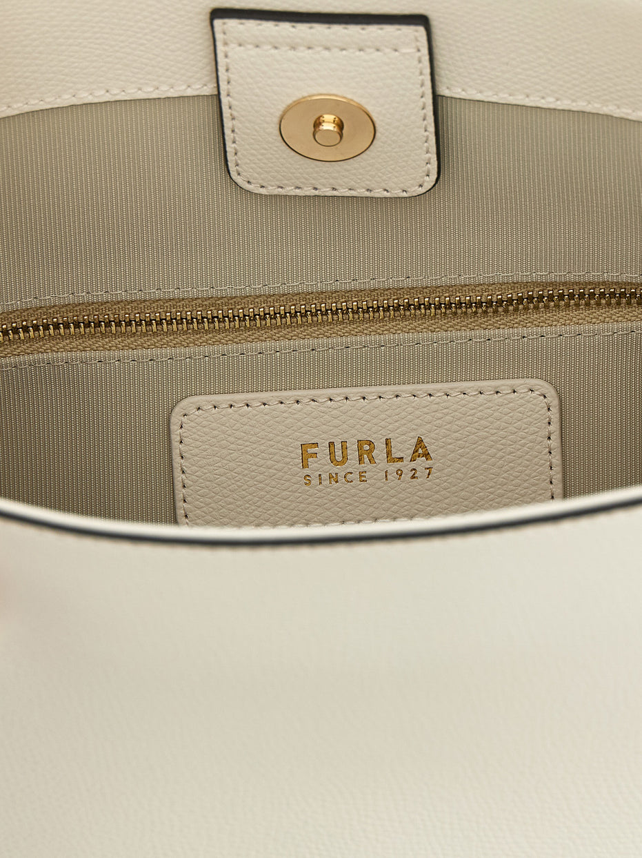Furla White Calfskin Shoulder Bag