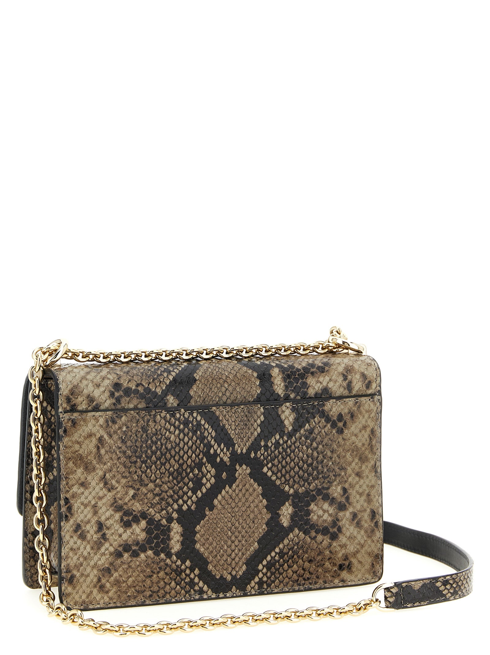 Τσάντα crossbody Furla από γκρι δέρμα κατσίκας