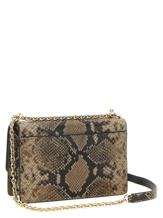 Furla Gray Goatskin Crossbody Bag