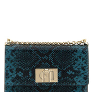 Furla Blue Goatskin Crossbody Bag