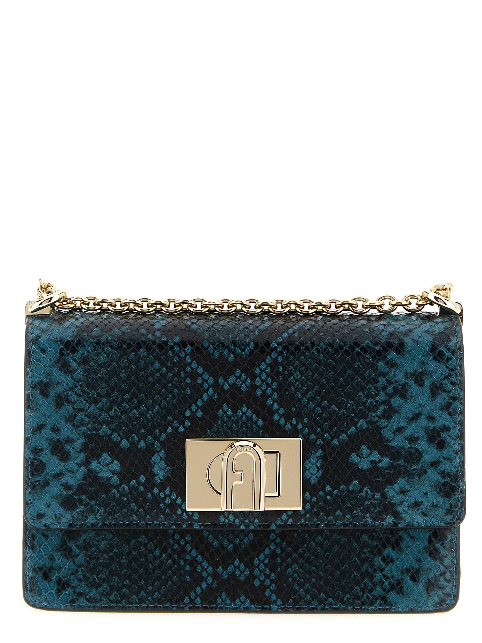 Furla Blue Goatskin Crossbody Bag