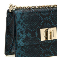 Furla Blue Goatskin Crossbody Bag