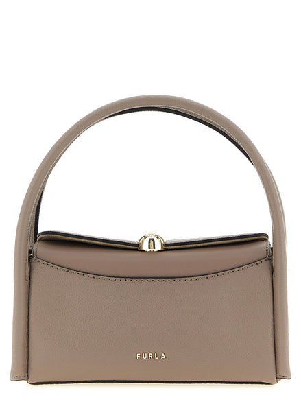 Furla Gray Calfskin Handbag