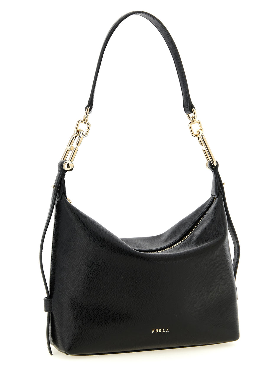 Furla Black Calfskin Shoulder Bag