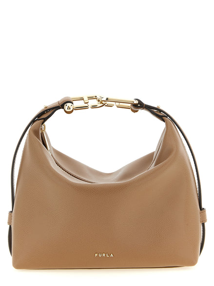 Furla Beige Calfskin Shoulder Bag