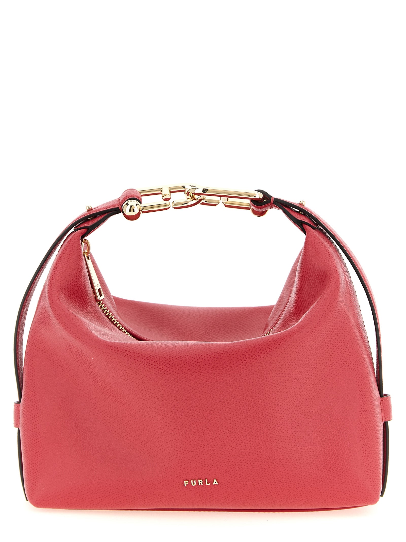 Furla Fuchsia Calfskin Shoulder Bag