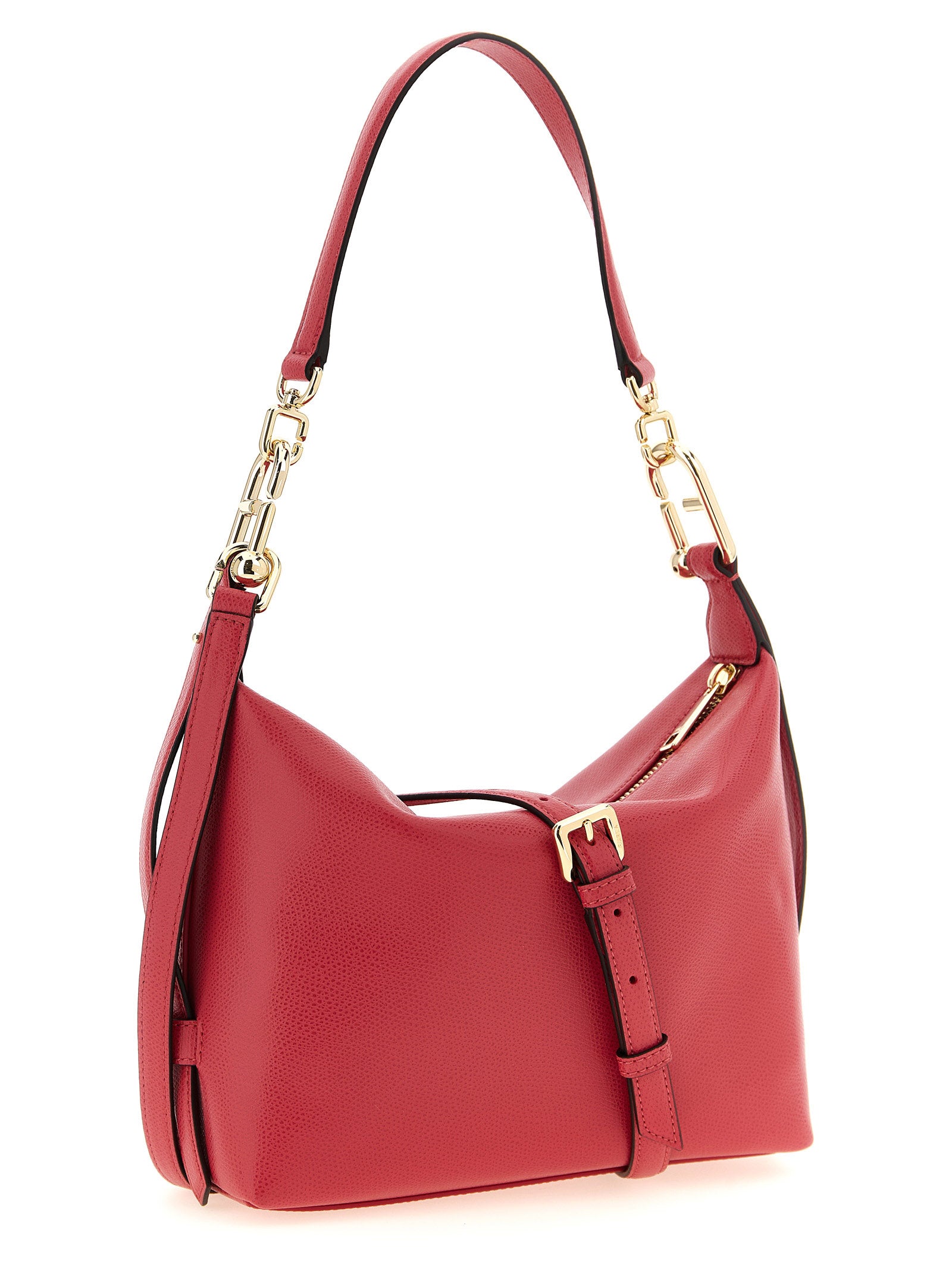 Furla Fuchsia Calfskin Shoulder Bag