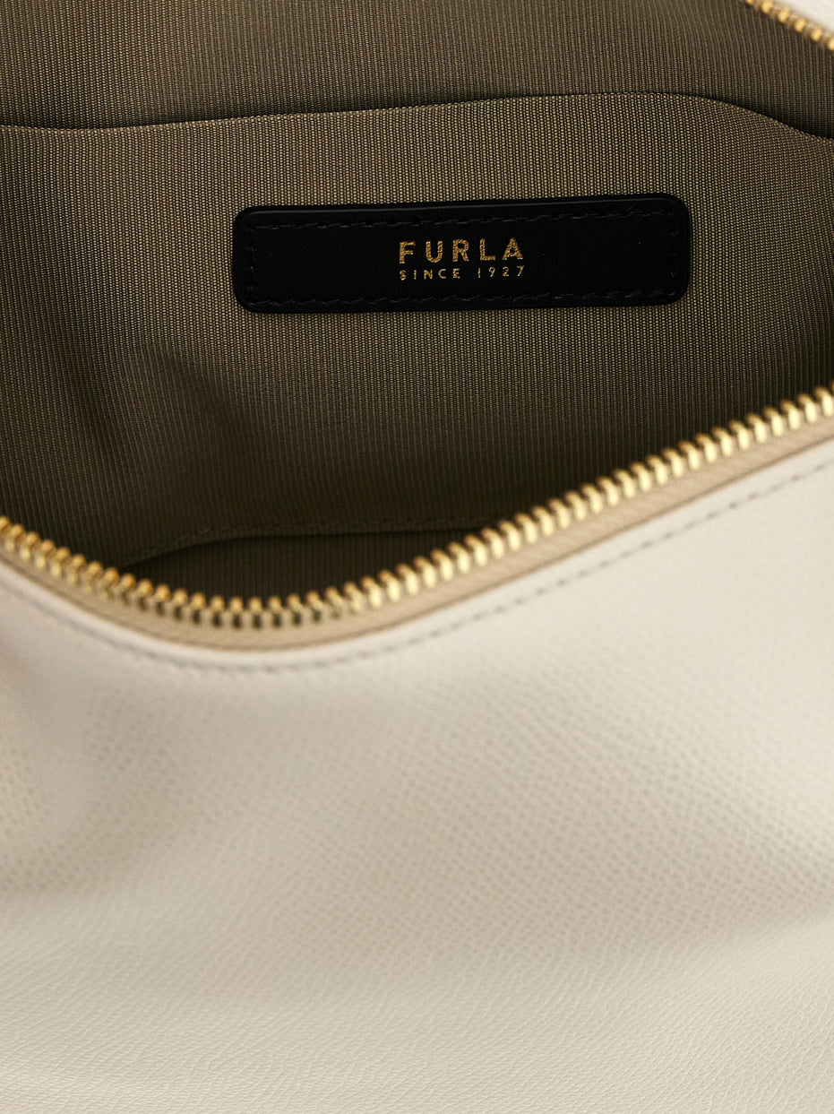Furla White Calfskin Shoulder Bag
