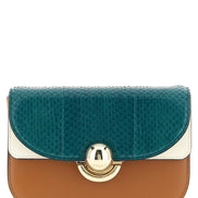 Τσάντα crossbody Furla πολύχρωμη από δέρμα αρνιού