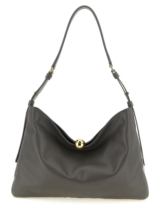 Furla Gray Calfskin Shoulder Bag