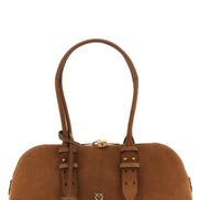 PINKO Brown Cowhide Shoulder Bag