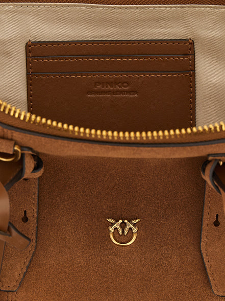 PINKO Brown Cowhide Shoulder Bag