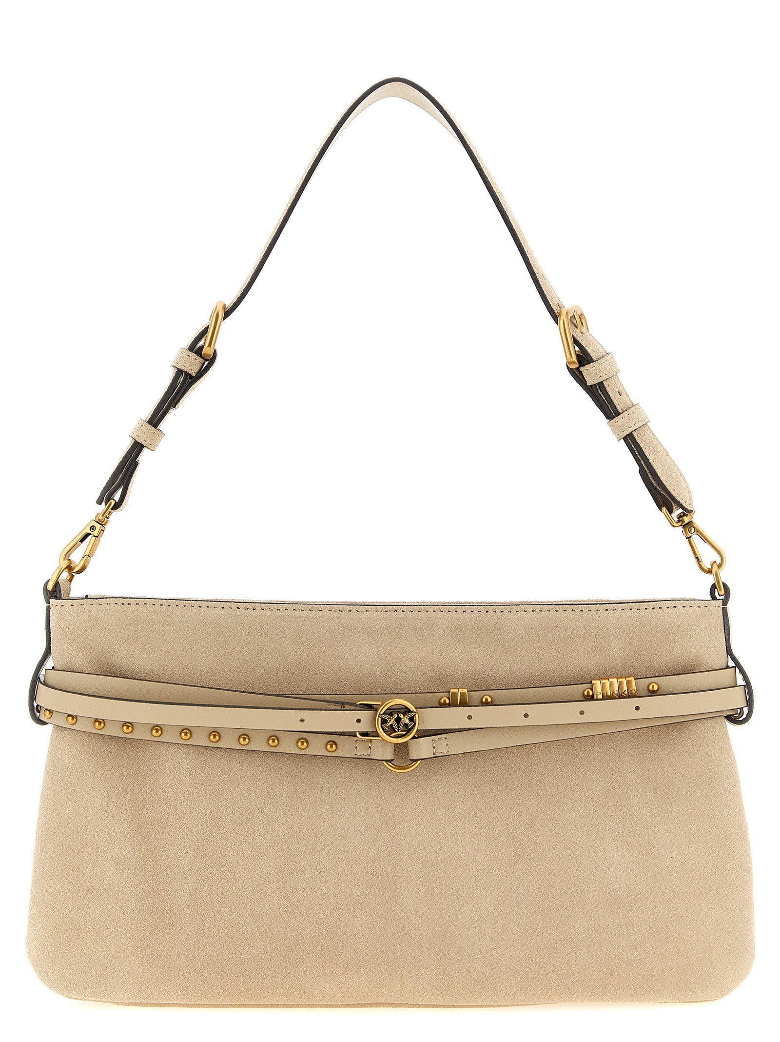 PINKO Beige Cowhide Shoulder Bag