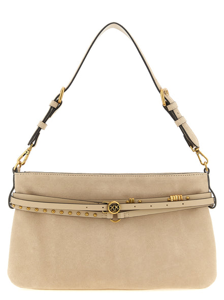 PINKO Beige Cowhide Shoulder Bag