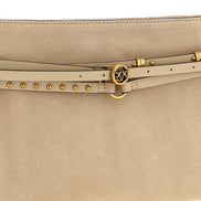 PINKO Beige Cowhide Shoulder Bag