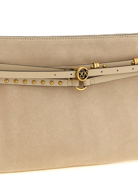 PINKO Beige Cowhide Shoulder Bag