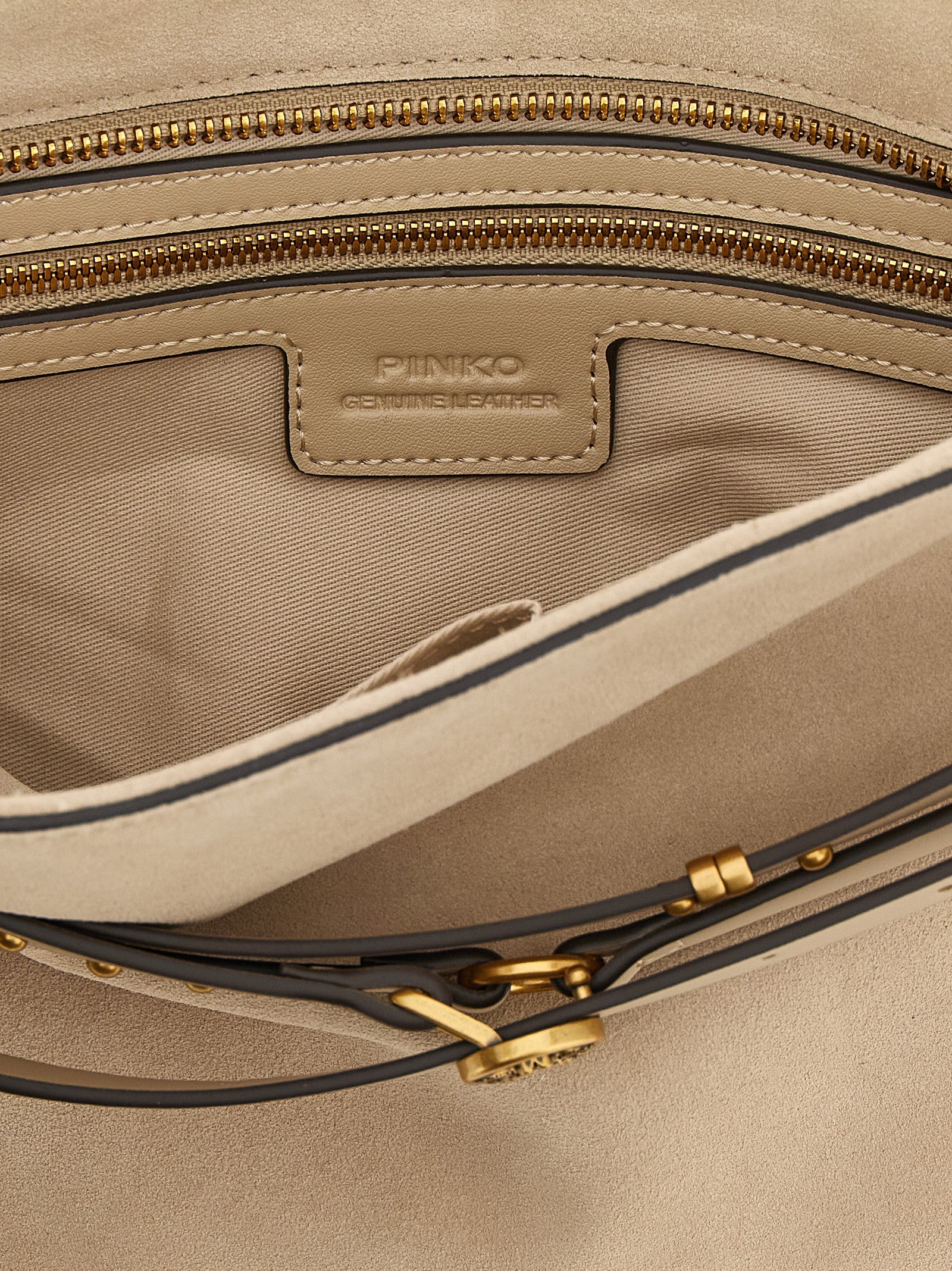 PINKO Beige Cowhide Shoulder Bag