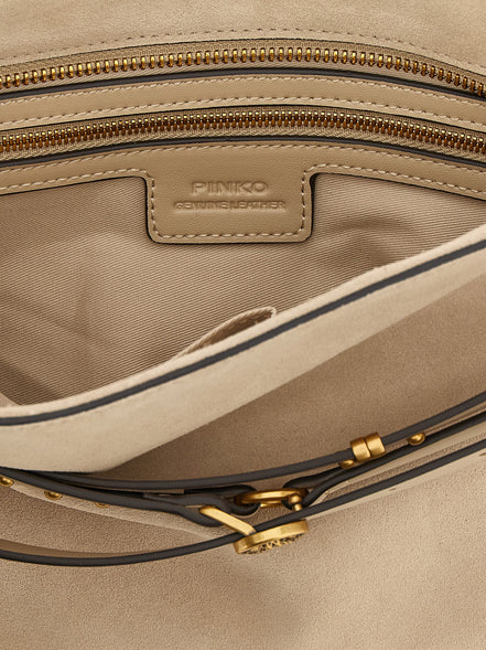 PINKO Beige Cowhide Shoulder Bag