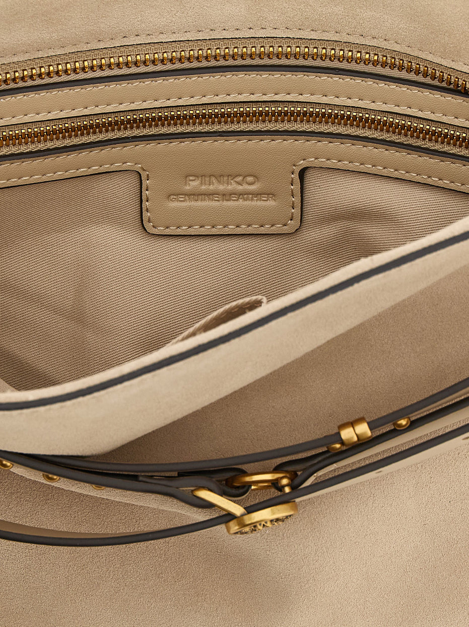 PINKO Beige Cowhide Shoulder Bag