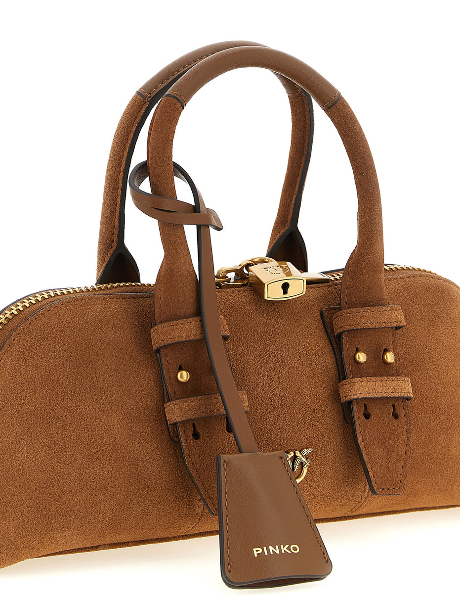 PINKO Brown Cowhide Shoulder Bag