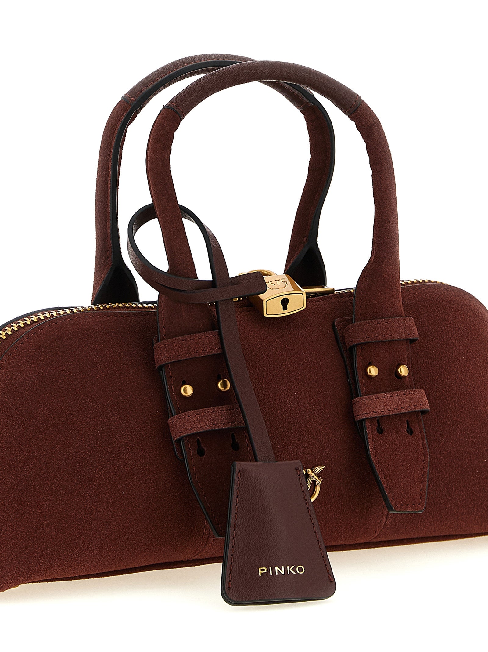 PINKO Bordeaux Cowhide Shoulder Bag