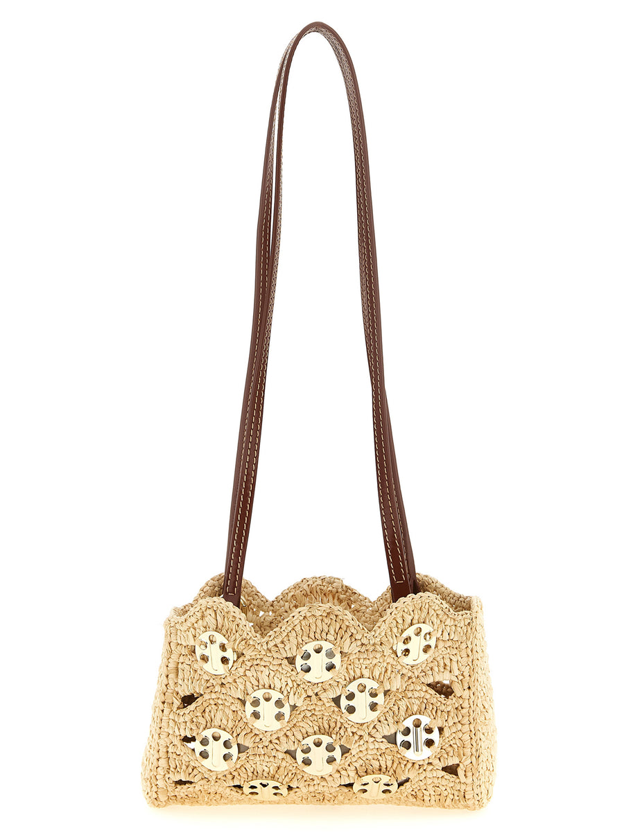 Paco Rabanne Beige Ramie Shoulder Bag