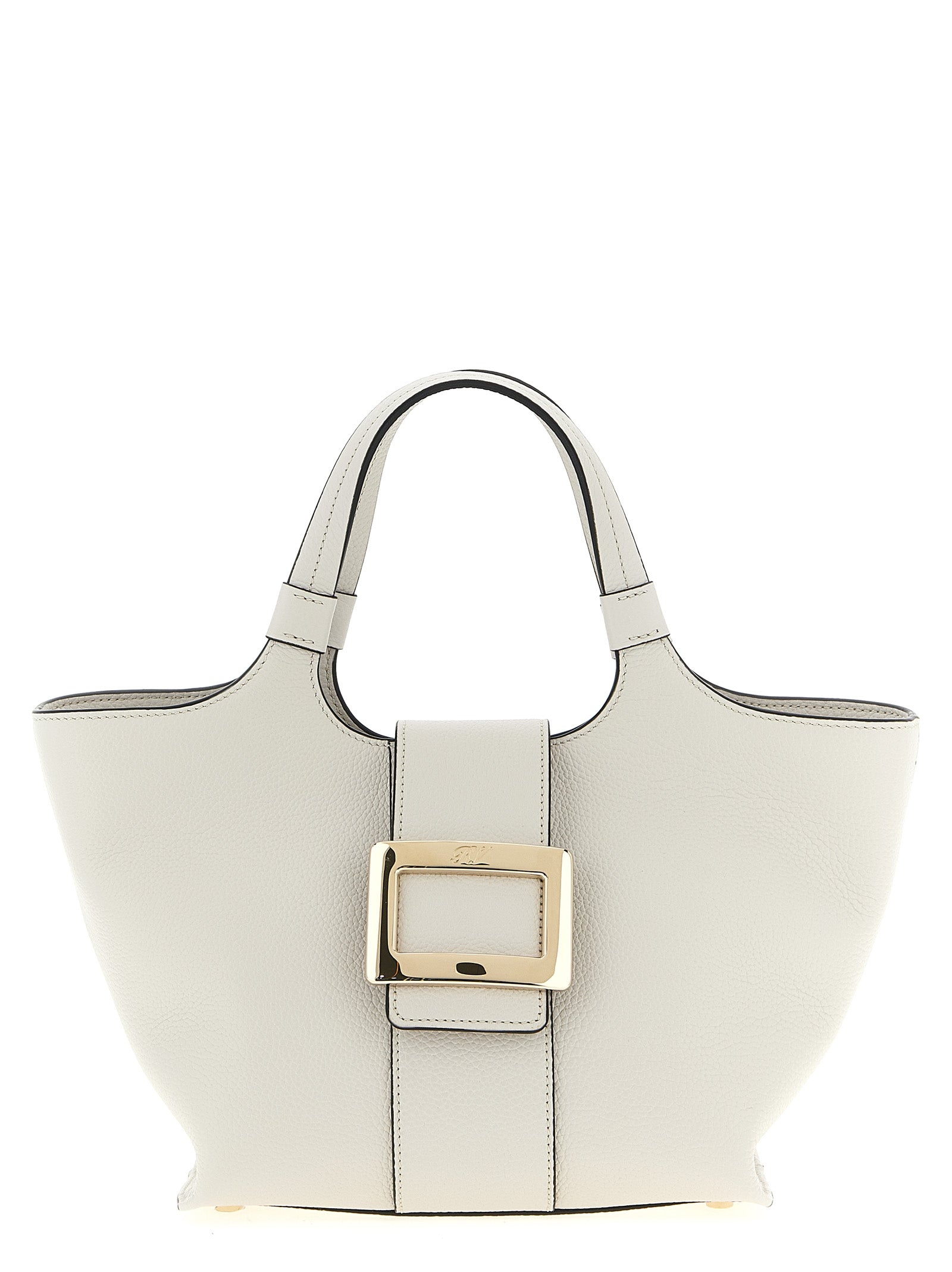 Roger Vivier Gray Calfskin Tote Bag
