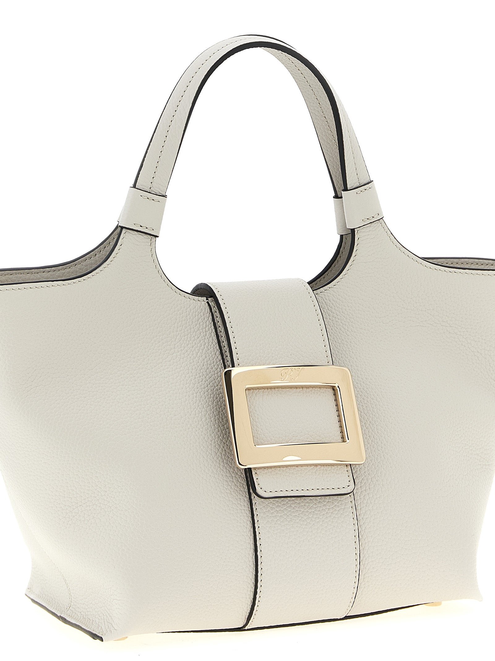 Roger Vivier Gray Calfskin Tote Bag