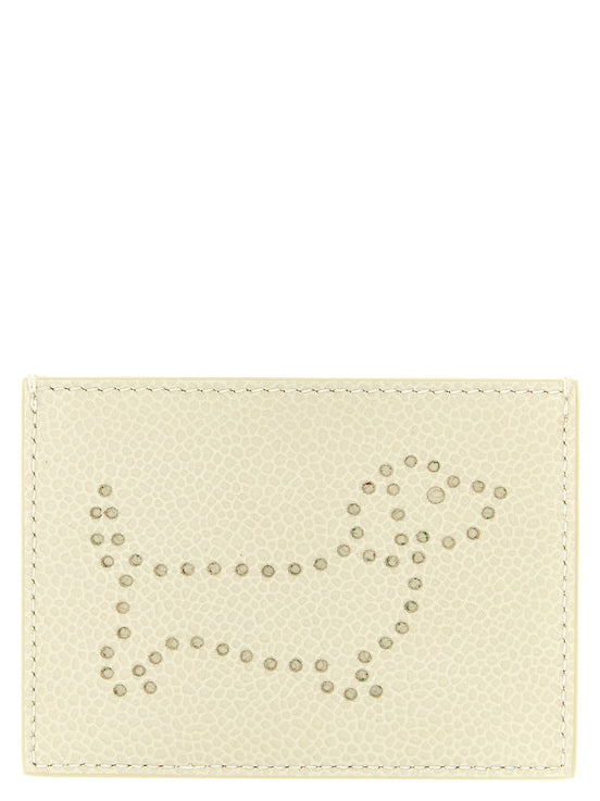 Thom Browne Beige Calfskin Cardholder