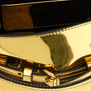 Moschino Gold Polyethylene Handbag