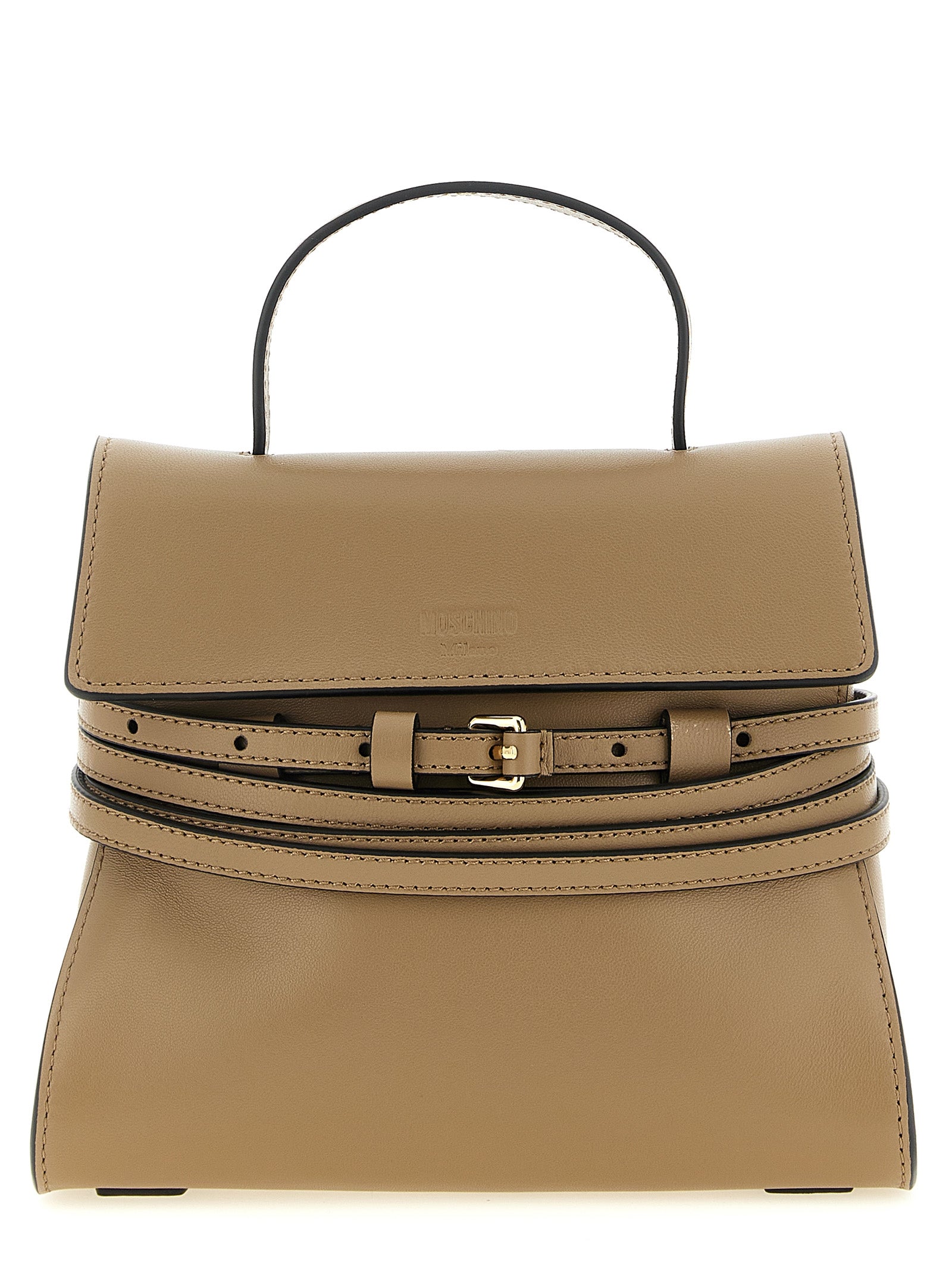 Moschino Beige Napa Leather / Calf Bos Taurus Handbag