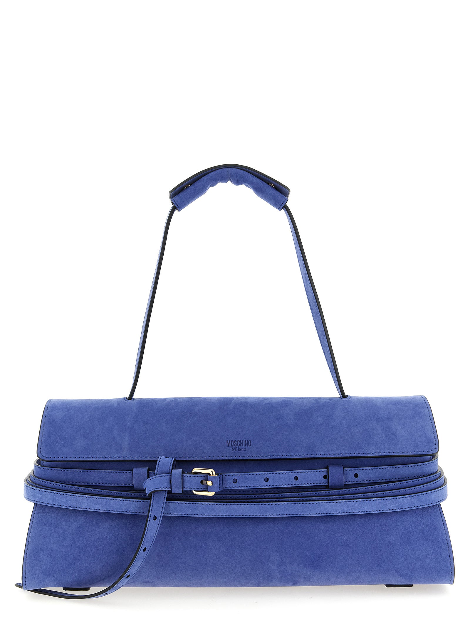 Moschino Blue Calfskin Shoulder Bag