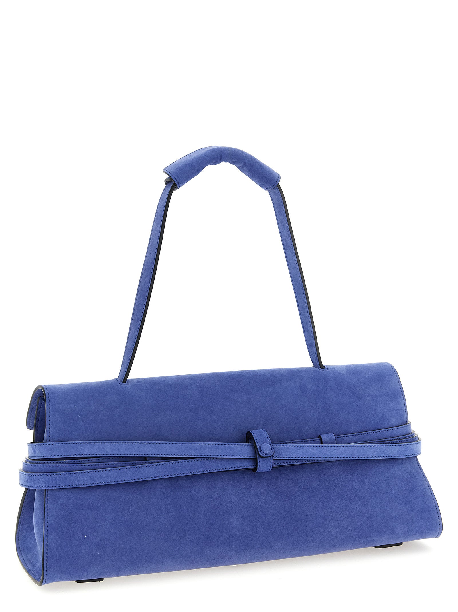 Moschino Blue Calfskin Shoulder Bag