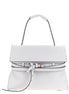 Moschino White Napa Leather / Calf Bos Taurus Shoulder Bag