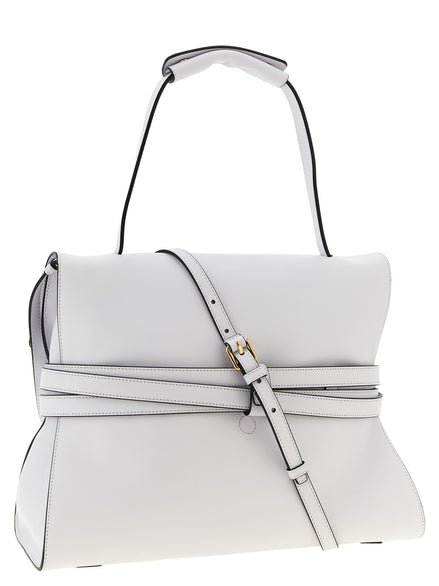 Moschino White Napa Leather / Calf Bos Taurus Shoulder Bag