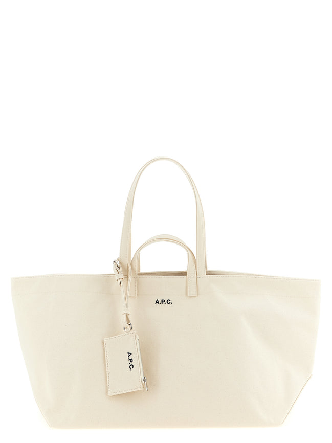 A.P.C. Beige Cotton Tote Bag