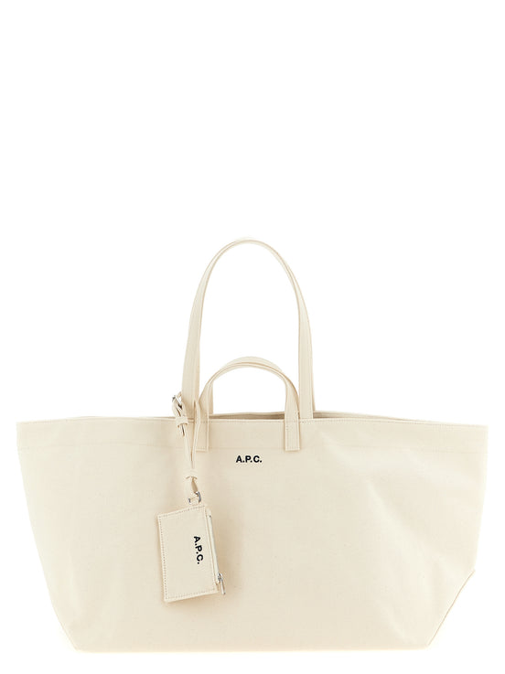 A.P.C. Beige Cotton Tote Bag