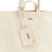 A.P.C. Beige Cotton Tote Bag