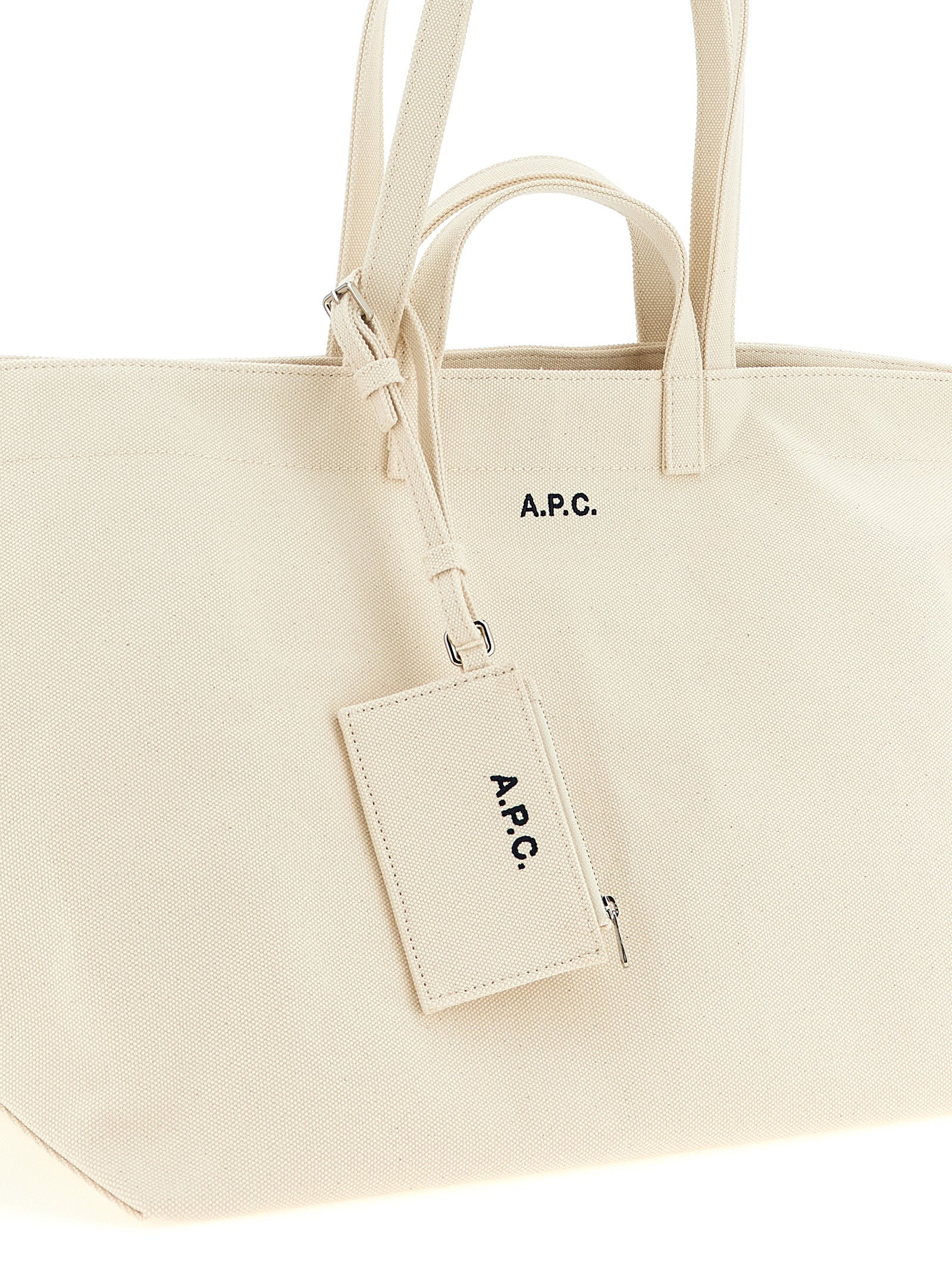 A.P.C. Beige Cotton Tote Bag