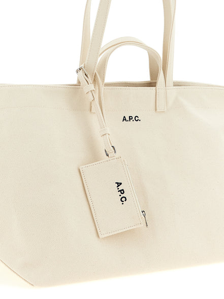 A.P.C. Beige Cotton Tote Bag