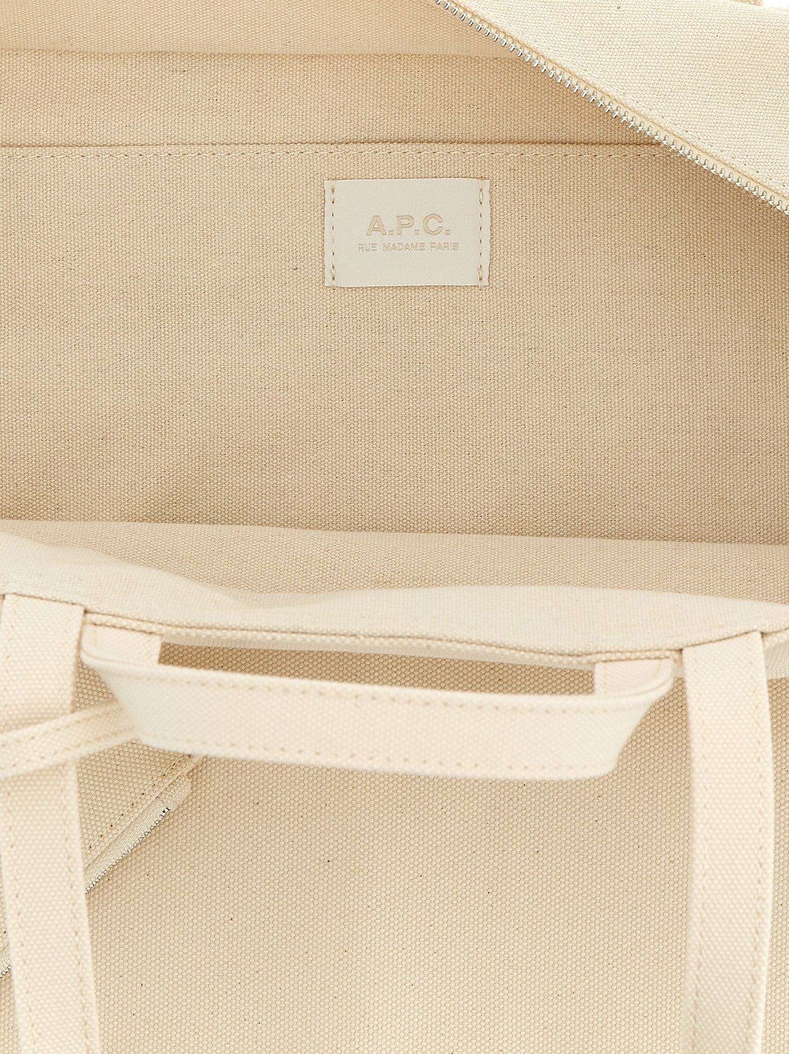 A.P.C. Beige Cotton Tote Bag