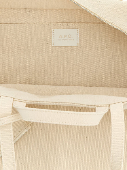 A.P.C. Beige Cotton Tote Bag