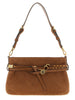 PINKO Brown Lamb Leather Shoulder Bag