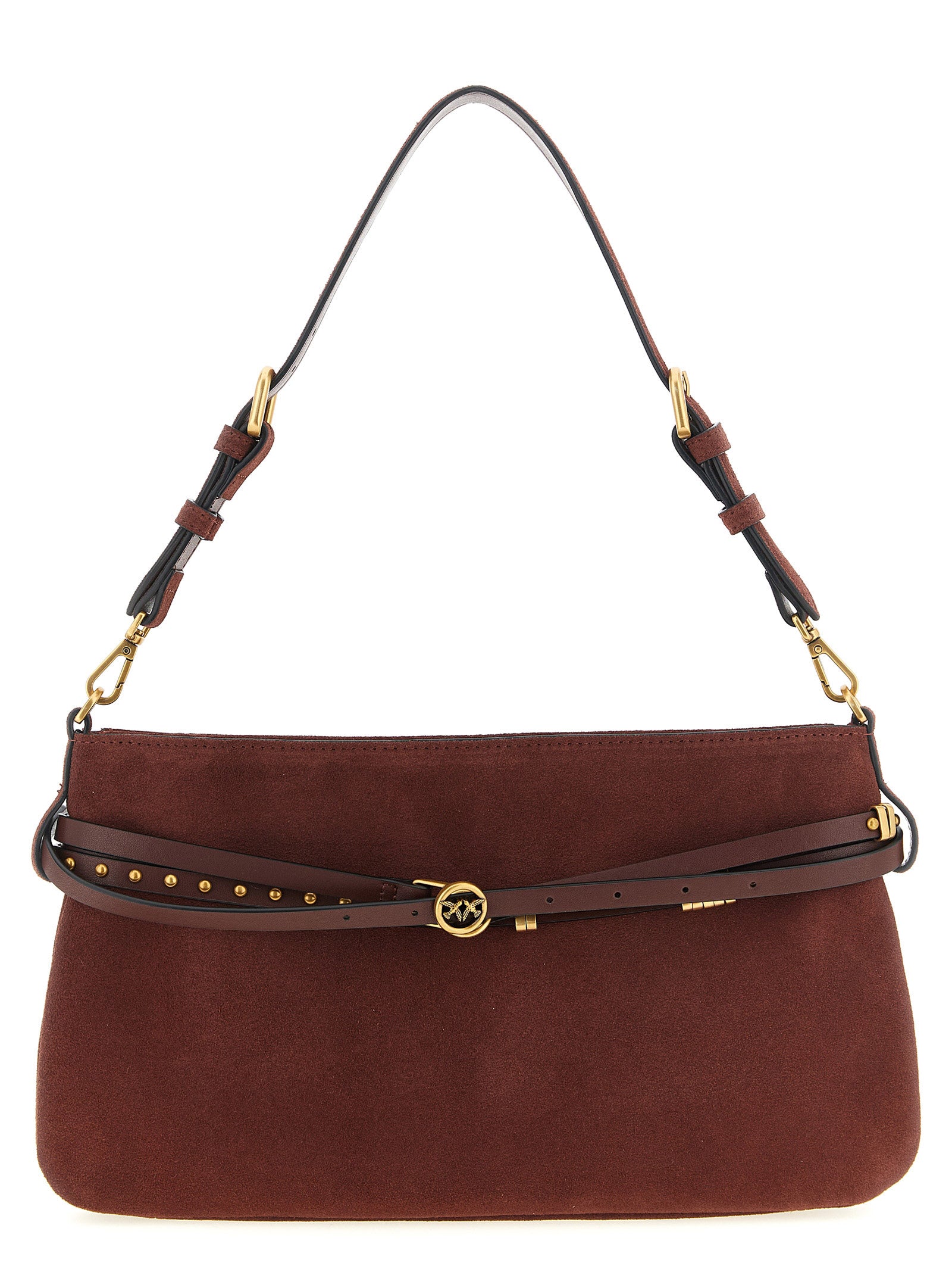 PINKO Bordeaux Cowhide Shoulder Bag